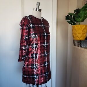 Tuckernuck Sequin Plaid Dress Size XXS NEW!